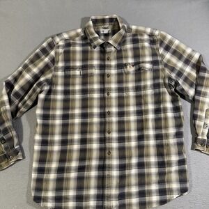 Carhartt Flannel Shacket Men's 2XLT Tall Over Shirt Long Sleeve Plaid Chore Work